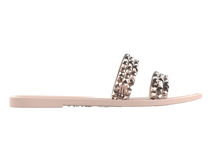 Melissa Bling AD studded pink rose flat slip-on slides for women with stylish design and comfortable fit