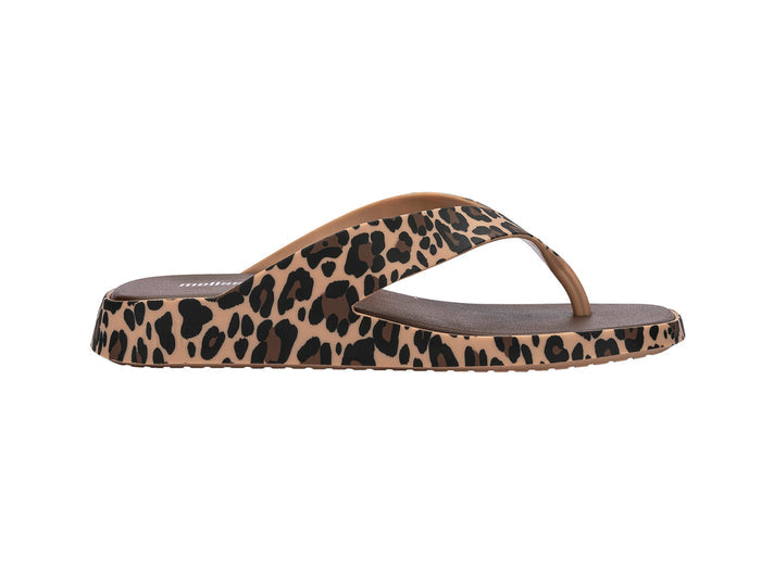 Melissa Brave beige black flip flop slippers for women with comfortable jelly sole and stylish design