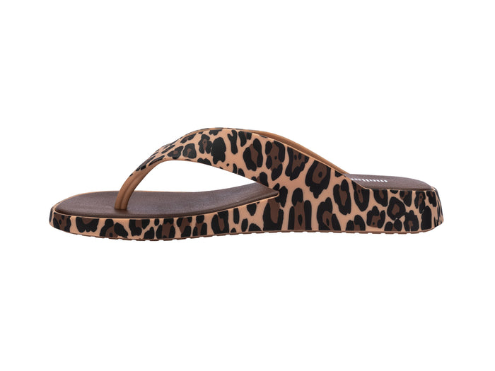 Melissa Brave beige black flip flop slippers for women with comfortable jelly sole and stylish design
