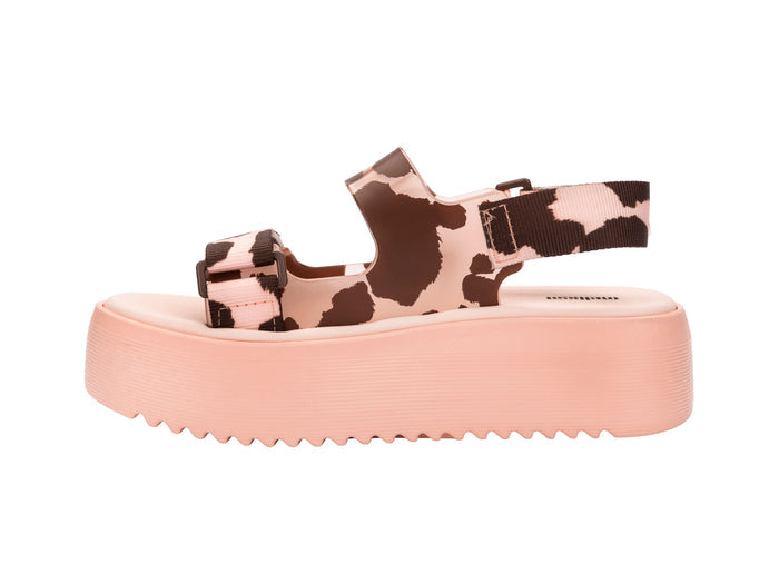 Melissa Brave Papete Platform beige brown sandals for women with comfortable platform sole and stylish design