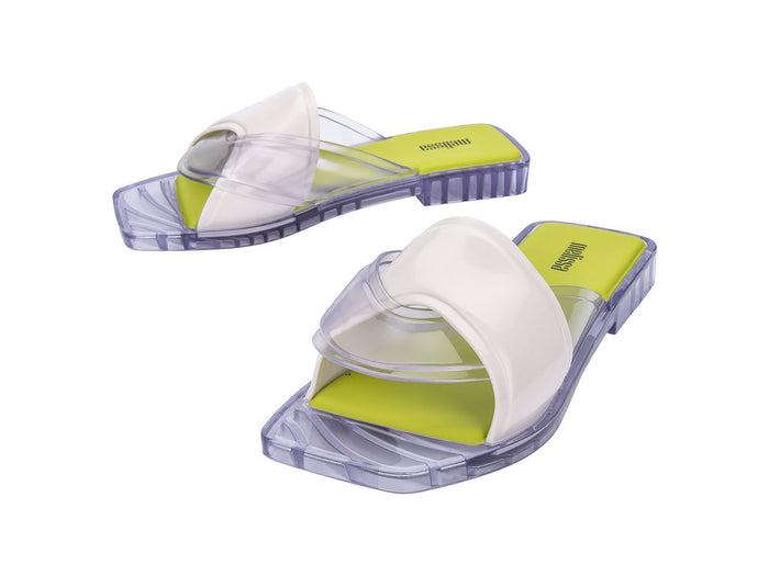 Melissa Brigitte AD Flat Slip-On Yellow Slide for Women - Yellow Casual Slides for Ladies