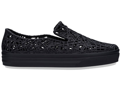 Melissa Campana casual slip-on unisex black sneaker with comfortable fit and stylish design