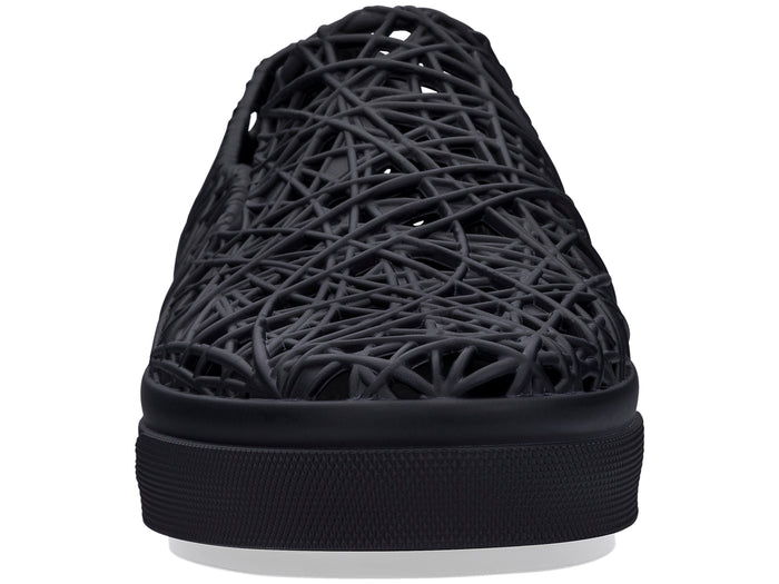 Melissa Campana casual slip-on unisex black sneaker with comfortable fit and stylish design