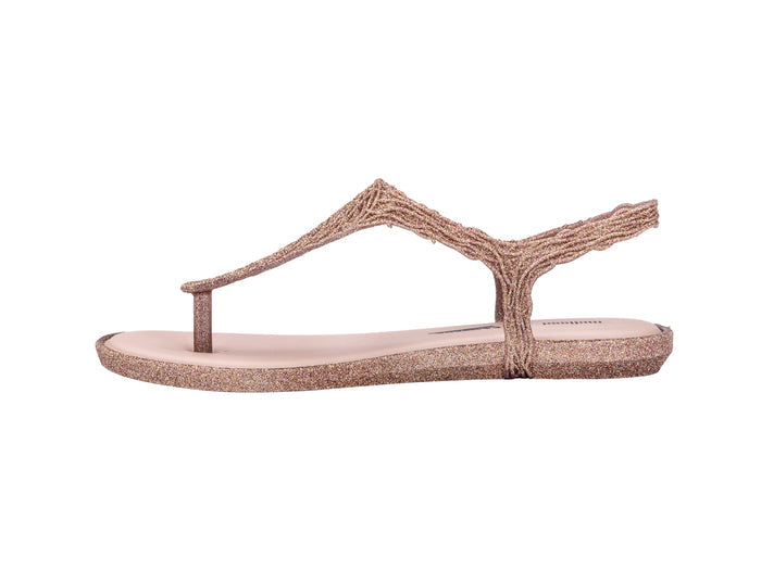 Melissa Campana Flow Flat Flipflop Rose Glitter Sandal â€“ Stylish & Comfortable Womenâ€™s Glitter Sandals