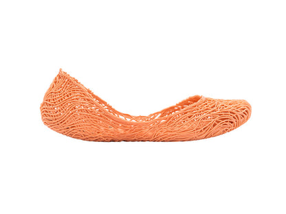 Melissa Campana Flow Orange Flat Women Ballerinas â€“ Stylish and comfortable woven design ballet flats for women, perfect for casual and everyday wear.