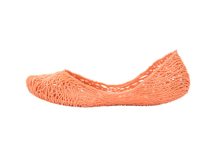 Melissa Campana Flow Orange Flat Women Ballerinas â€“ Stylish and comfortable woven design ballet flats for women, perfect for casual and everyday wear.