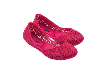 Melissa Campana Flow Pink Flat Women Ballerinas â€“ Stylish, lightweight, and comfortable woven design ballet flats for women, perfect for casual and everyday wear.