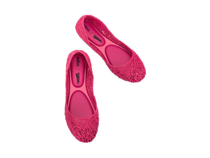 Melissa Campana Flow Pink Flat Women Ballerinas â€“ Stylish, lightweight, and comfortable woven design ballet flats for women, perfect for casual and everyday wear.
