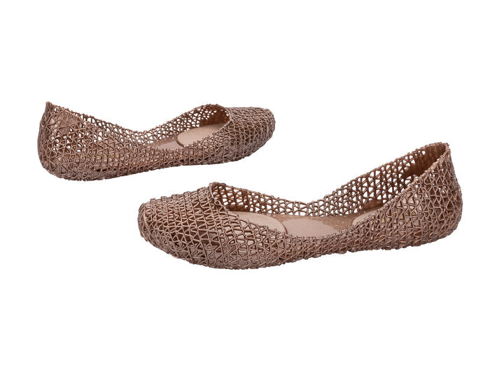 Melissa Campana Papel AD MetallIc Rose Ballerinas