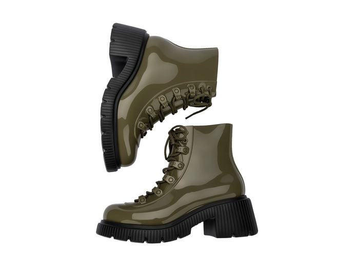 Melissa Cosmo Dark Green High Ankle Boots for Men and Women – Stylish Unisex Comfortable Casual Boots