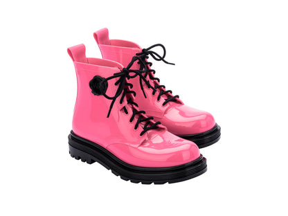Melissa Coturno Viktor & Rolf High Ankle Lace-Up Pink Boots for Women â€“ Stylish and durable high-ankle boots with a trendy lace-up design, perfect for fashion-forward looks and all-day comfort.