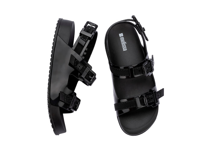 Melissa Cozy Buckle Strap Black Women Sandal