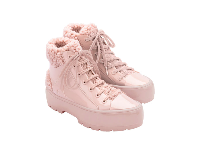 Melissa Fluffy Platform Heeled Pink Sneaker for Women – Trendy and comfortable sneakers with a stylish platform heel, perfect for casual and street-style looks.