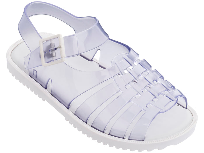 Melissa Francxs clear white sandals for girls and boys, lightweight unisex kids sandals
