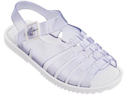 Melissa Francxs clear white sandals for girls and boys, lightweight unisex kids sandals