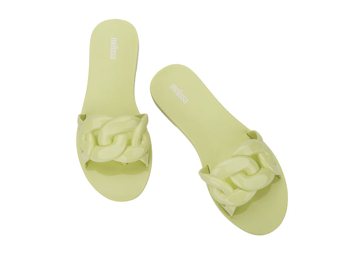 Melissa Jelly Chain AD Flat Green Flipflops for Women - Trendy and Comfortable Casual Footwear Melissa Jelly Chain AD, Green Flip-flops