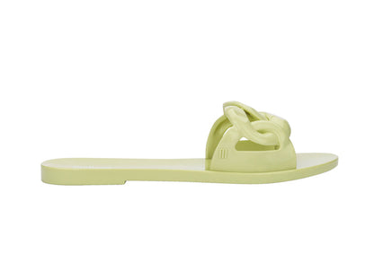 Melissa Jelly Chain AD Flat Green Flipflops for Women - Trendy and Comfortable Casual Footwear Melissa Jelly Chain AD, Green Flip-flops