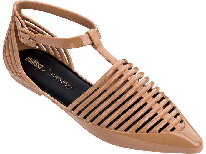 Melissa Kate Jason Wu Beige Ballerina with Ankle Strap for Women