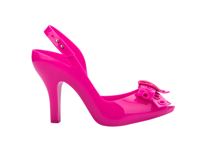Melissa Lady Dragon Hot Pink Stiletto Heels Sandals for Women - Elegant Partywear Peep-Toe Shoes peep toe heels