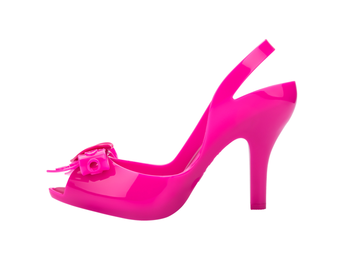 Melissa Lady Dragon Hot Pink Stiletto Heels Sandals for Women - Elegant Partywear Peep-Toe Shoes peep toe heels