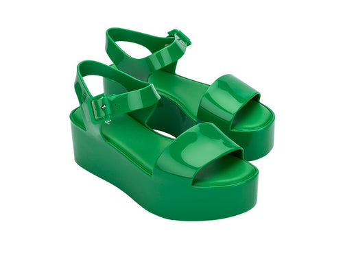 Melissa Mar AD Platform Heels Green Sandals For Women