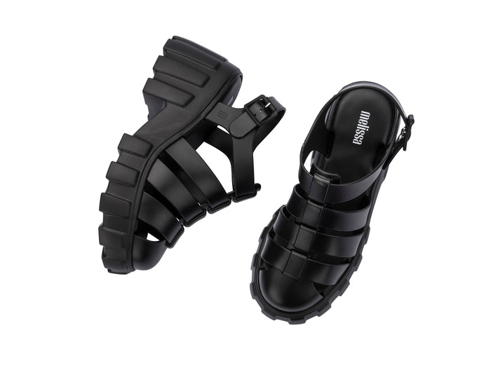 Melissa Megan Ad Platform Heel Black Sandal For Women