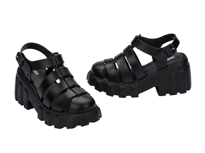 Melissa Megan Ad Platform Heel Black Sandal For Women