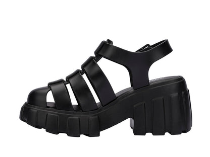 Melissa Megan Ad Platform Heel Black Sandal For Women