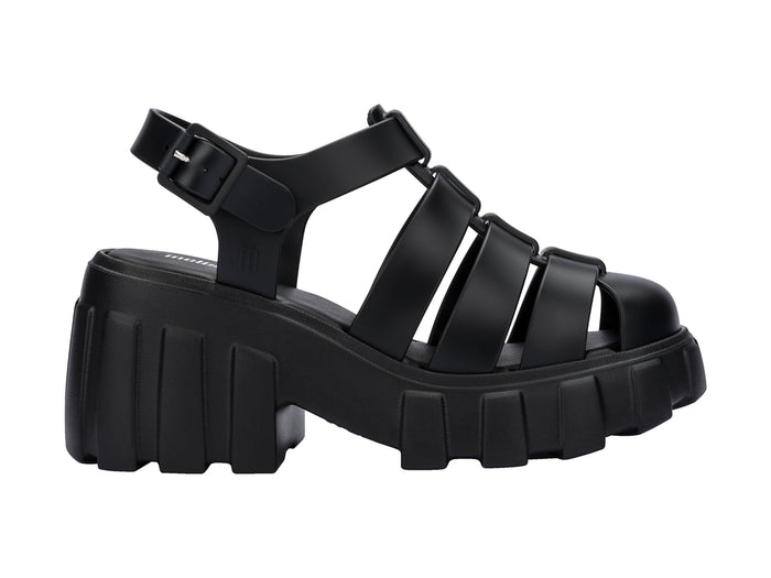 Melissa Megan Ad Platform Heel Black Sandal For Women