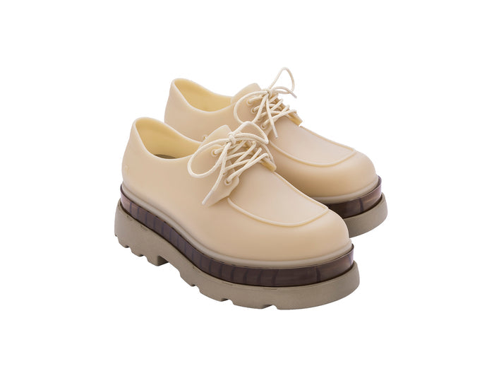 Melissa Shifter trendy lace up beige sneakers for women – stylish, lightweight & comfortable casual shoes for everyday wear and modern street fashion.