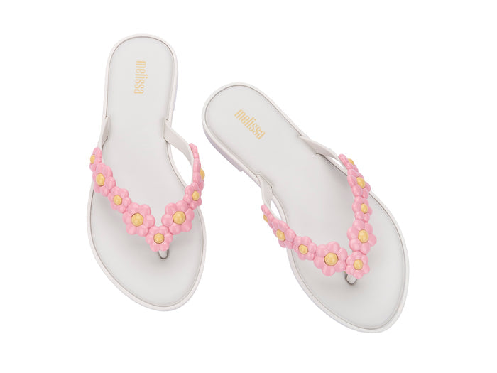 Melissa Spring AD White Pink Flipflops For Women