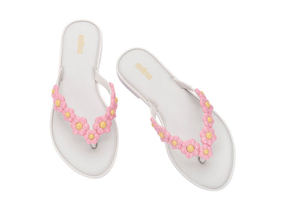 Melissa Spring AD White Pink Flipflops For Women