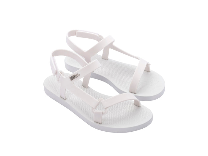 White Sandals with Flat Soles