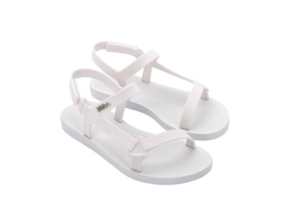 White Sandals with Flat Soles