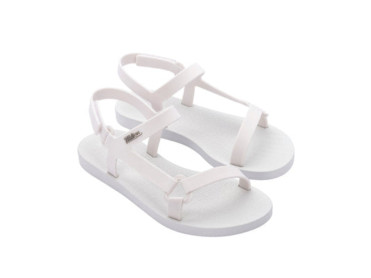 White Sandals with Flat Soles