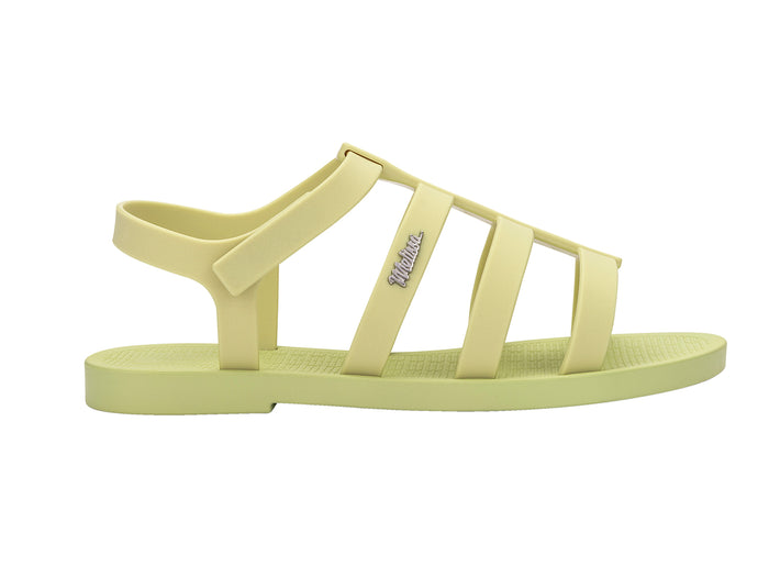 Melissa Sun Rodeo Casual Flat Green Sandal for Women – Trendy and comfortable flat green sandals perfect for everyday casual wear.