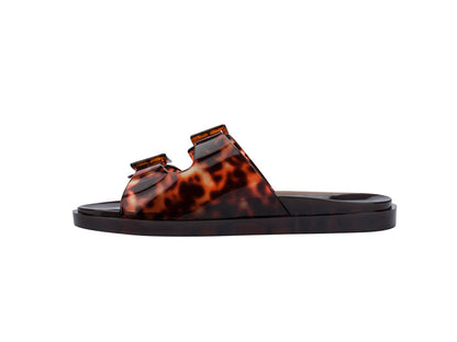 Melissa Wide Buckle Strap Brown Slide for Women