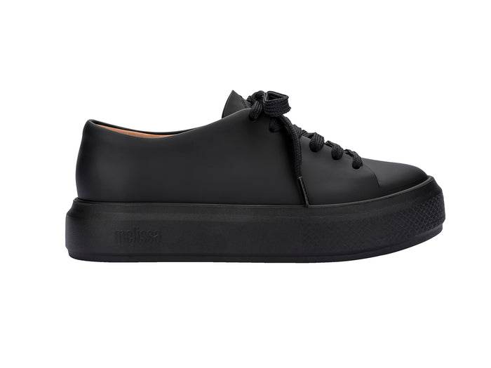 Melissa Wild Ad Matte Lace Up Women Black Sneakers