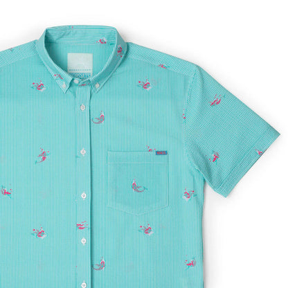 RSVLTS XS RSVLTS Mermaids _ Stretch Seersucker Short Sleeve Shirt