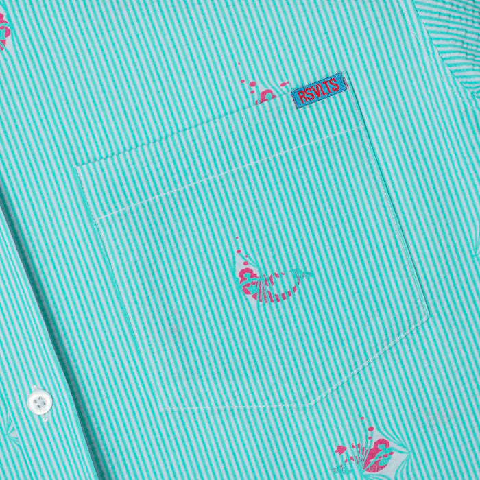 RSVLTS RSVLTS Mermaids _ Stretch Seersucker Short Sleeve Shirt