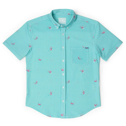 RSVLTS RSVLTS Mermaids _ Stretch Seersucker Short Sleeve Shirt