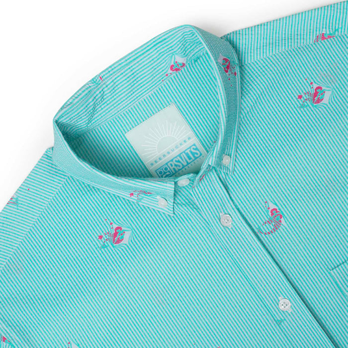 RSVLTS RSVLTS Mermaids _ Stretch Seersucker Short Sleeve Shirt