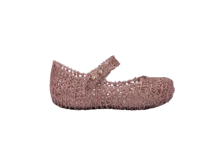Mini Melissa Campana Papel BB Stylish Rose Glitter Sandal
