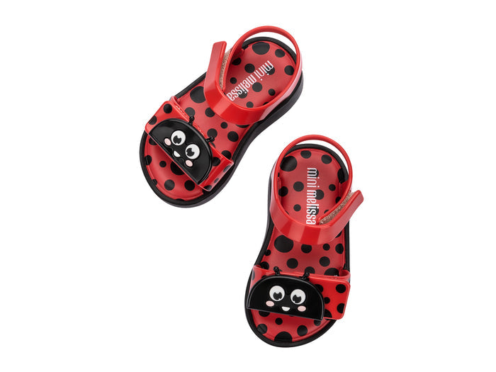 Red sandals for baby girl