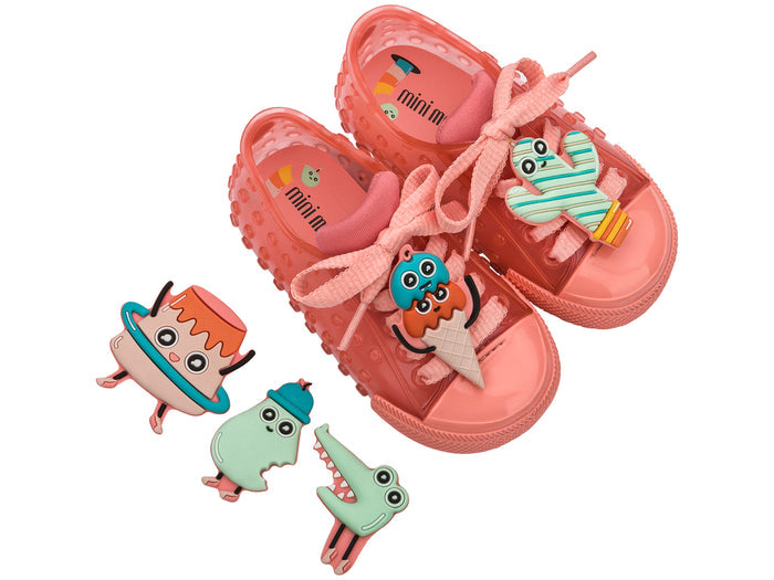 Mini Melissa Polibolha Turma Do Pudim Light Pink Sneakers for Babies â€“ Adorable and comfortable baby sneakers with a playful design, perfect for little feet.
