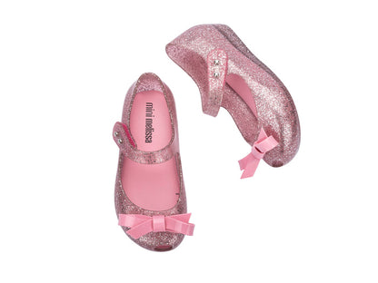 Mini Melissa Ultragirl Bow IV Glitter Pink Ballerinas Sandals for Babies – Cute and Stylish Baby Girl Footwear