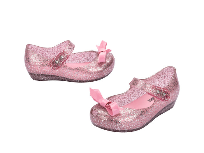 Mini Melissa Ultragirl Bow IV Glitter Pink Ballerinas Sandals for Babies – Cute and Stylish Baby Girl Footwear