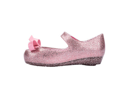 Mini Melissa Ultragirl Bow IV Glitter Pink Ballerinas Sandals for Babies – Cute and Stylish Baby Girl Footwear