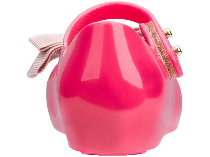 Mini Melissa Ultragirl Sweet Bow Applique Pink Ballerinas for Baby Girl