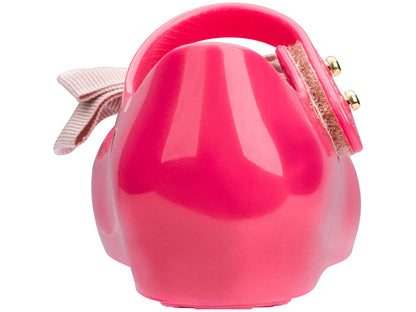 Mini Melissa Ultragirl Sweet Bow Applique Pink Ballerinas for Baby Girl
